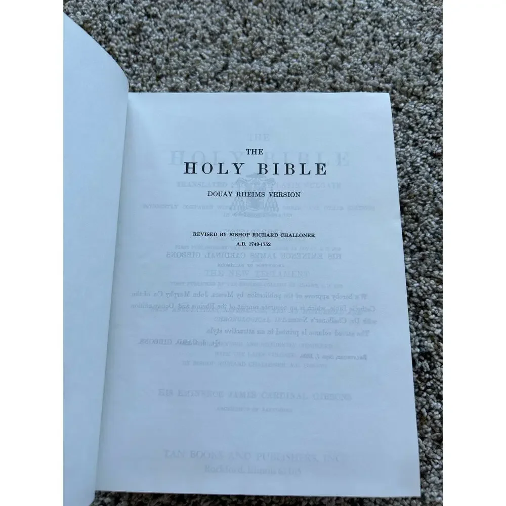 The Holy Bible Douay Rheims Version Catholic 1989 Orthodox Hardcover Black F26